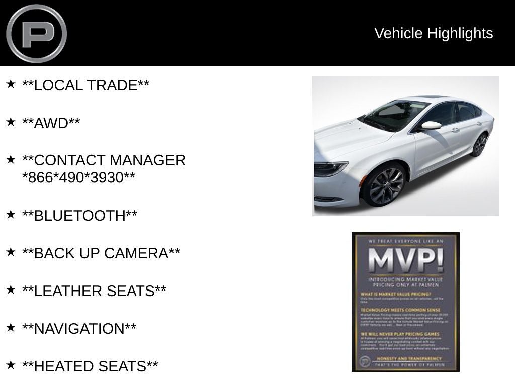 2015 Chrysler 200 C