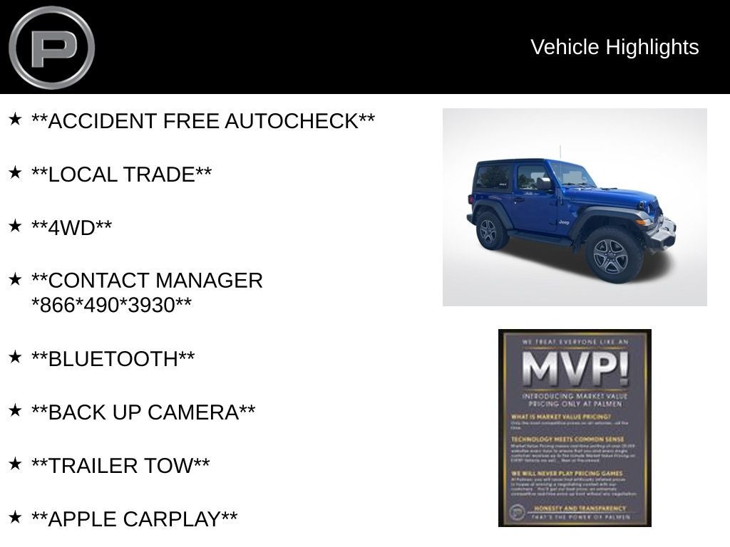 2019 Jeep Wrangler Sport S