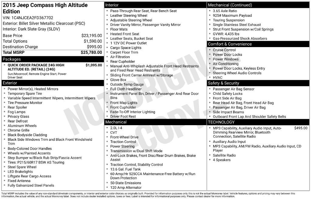 2015 Jeep Compass Latitude