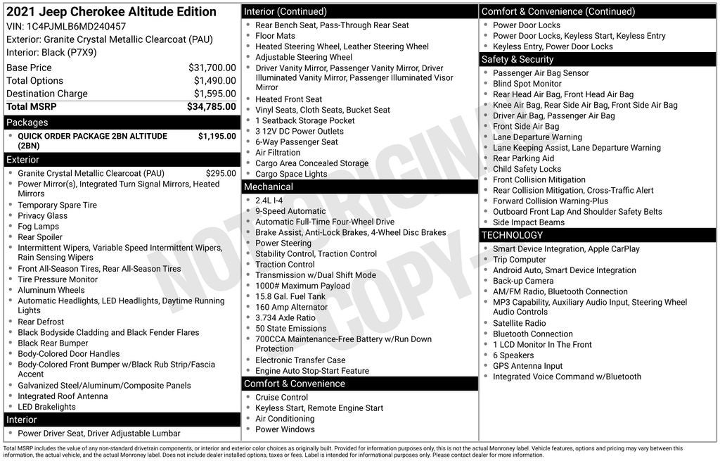 2021 Jeep Cherokee Latitude Plus