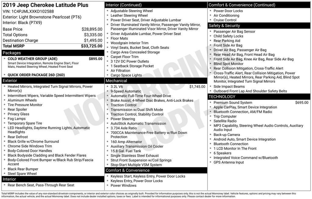 2019 Jeep Cherokee Latitude Plus