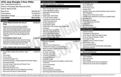 2026 Jeep Wrangler Willys