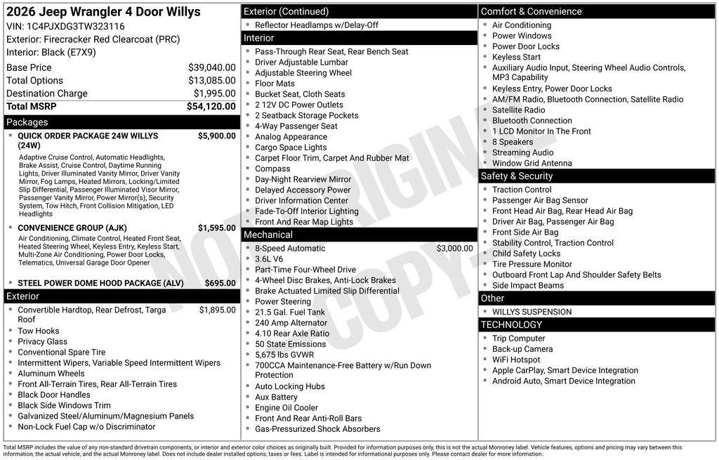 2026 Jeep Wrangler Willys