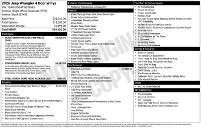 2026 Jeep Wrangler Willys