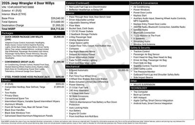 2026 Jeep Wrangler Willys