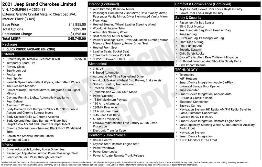 2021 Jeep Grand Cherokee Limited
