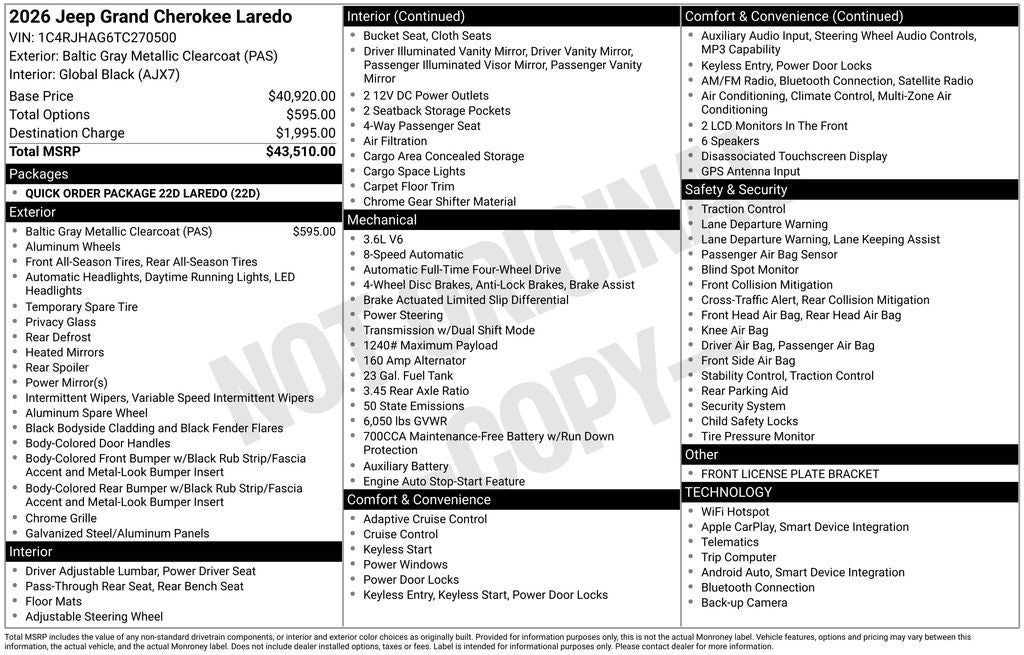 2026 Jeep Grand Cherokee Laredo