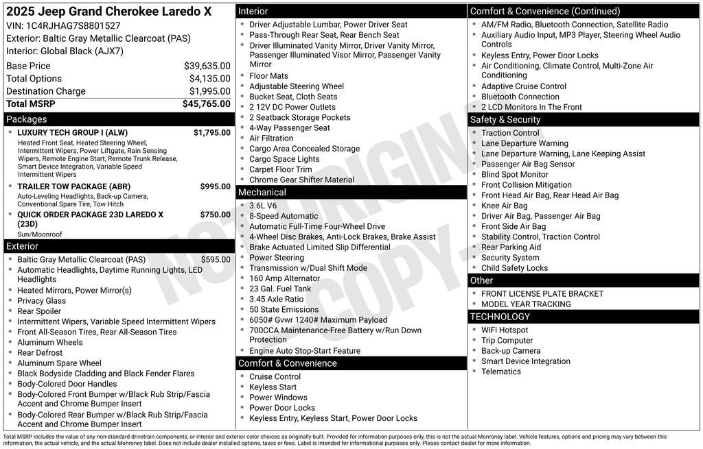 2025 Jeep Grand Cherokee Laredo X