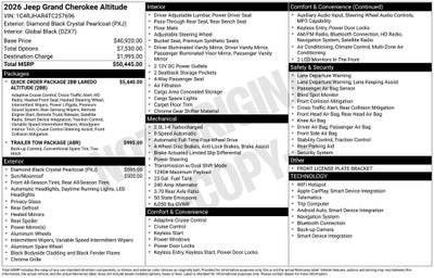2026 Jeep Grand Cherokee Laredo Altitude