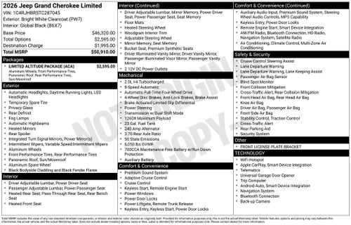 2026 Jeep Grand Cherokee Limited