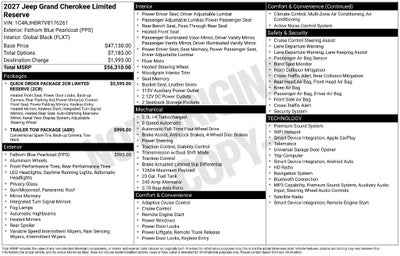 2027 Jeep Grand Cherokee Limited Reserve