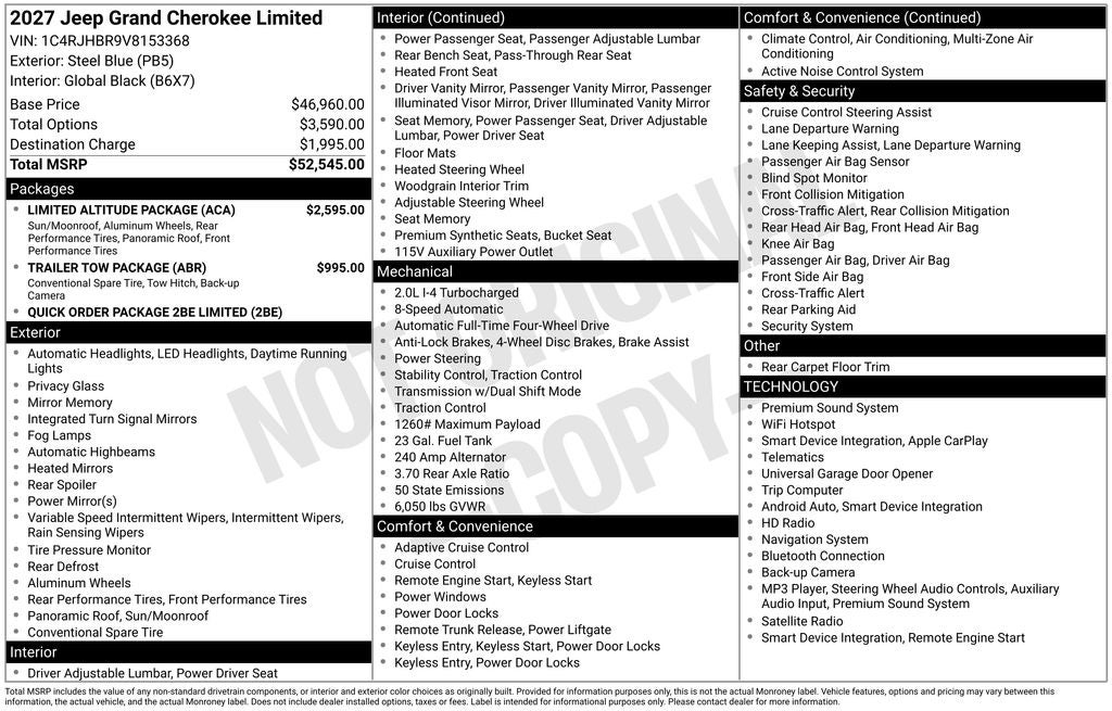 2027 Jeep Grand Cherokee Limited