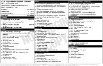 2025 Jeep Grand Cherokee Overland