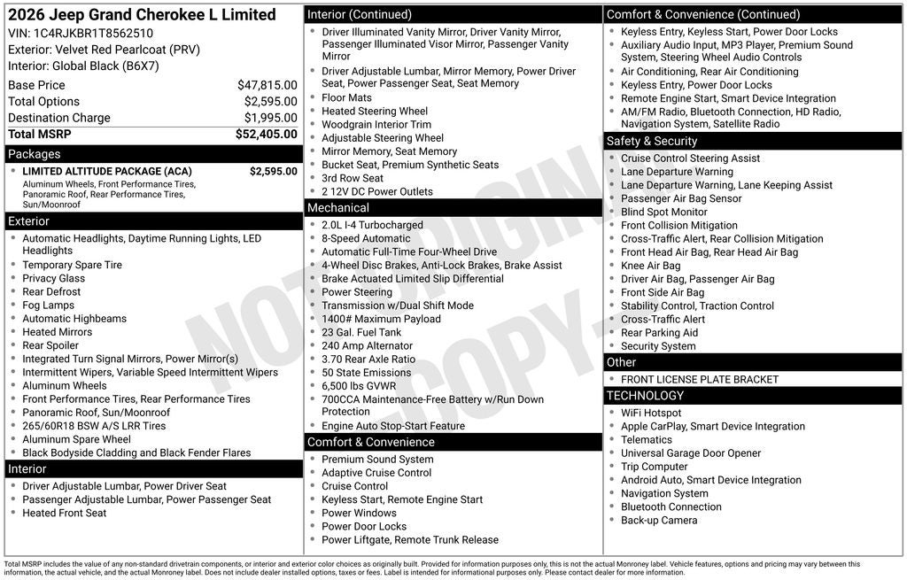 2026 Jeep Grand Cherokee L Limited