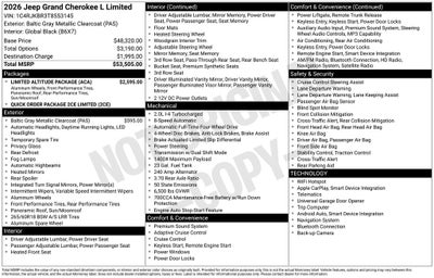 2026 Jeep Grand Cherokee L Limited