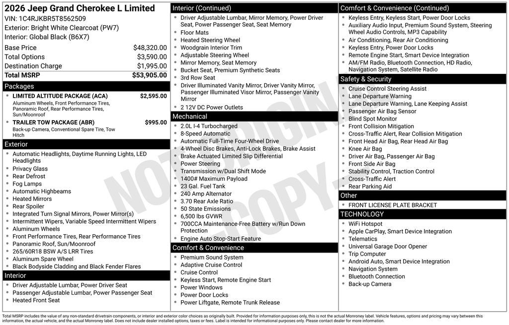 2026 Jeep Grand Cherokee L Limited