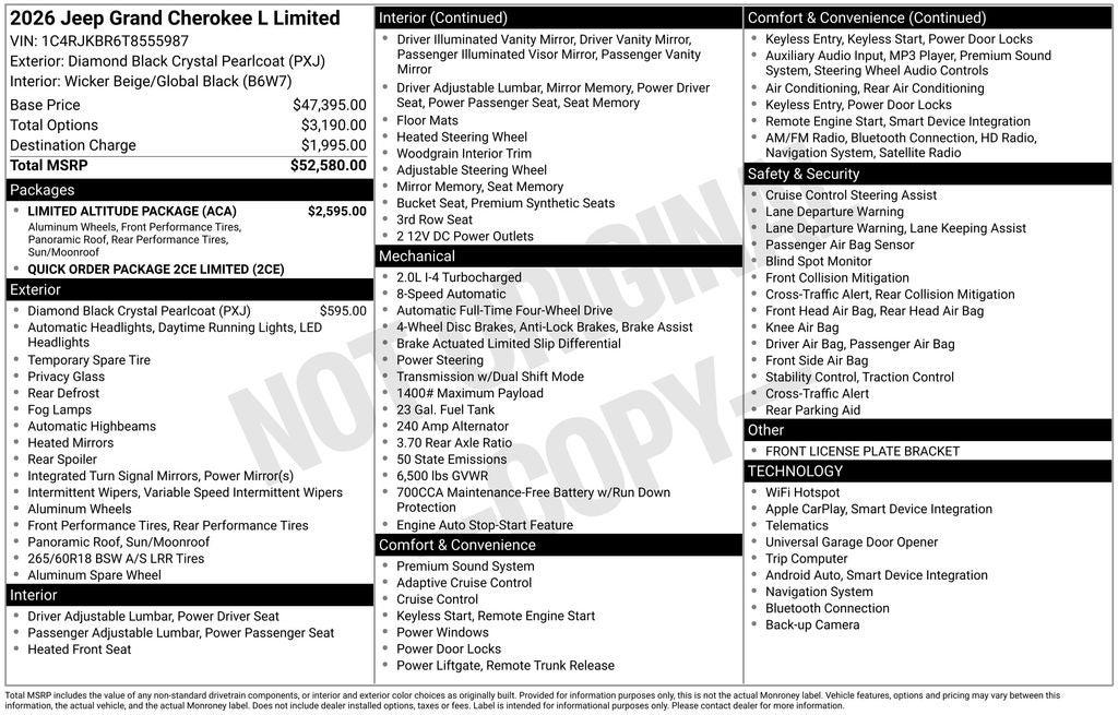2026 Jeep Grand Cherokee L Limited