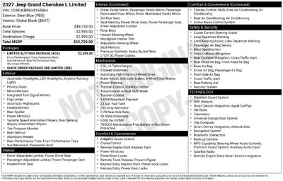 2027 Jeep Grand Cherokee L Limited