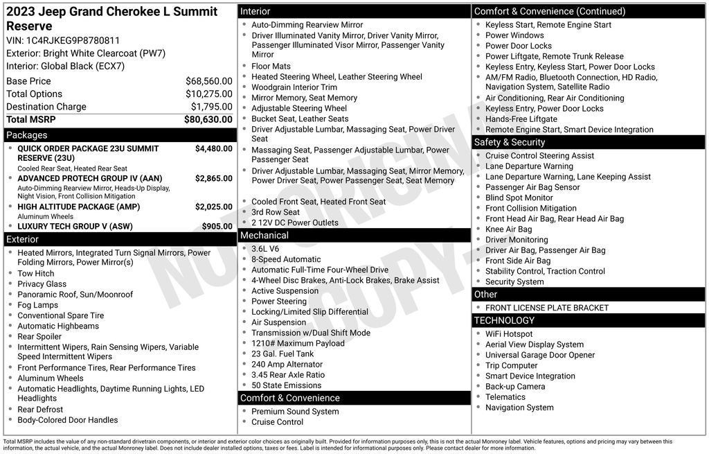 2023 Jeep Grand Cherokee L Summit