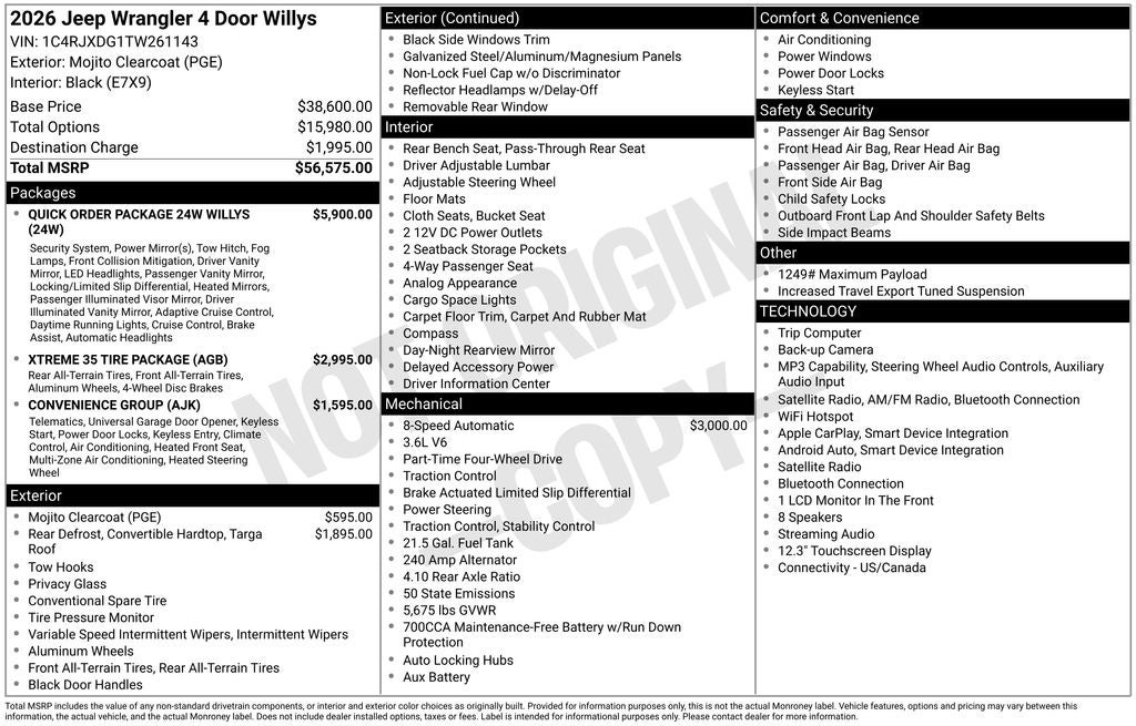2026 Jeep Wrangler Willys