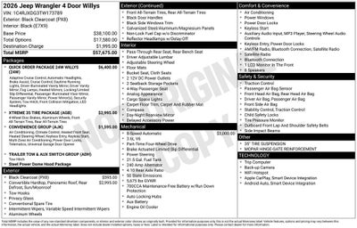 2026 Jeep Wrangler Willys