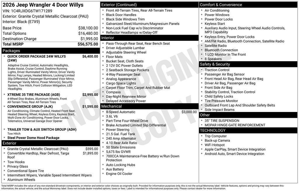 2026 Jeep Wrangler Willys