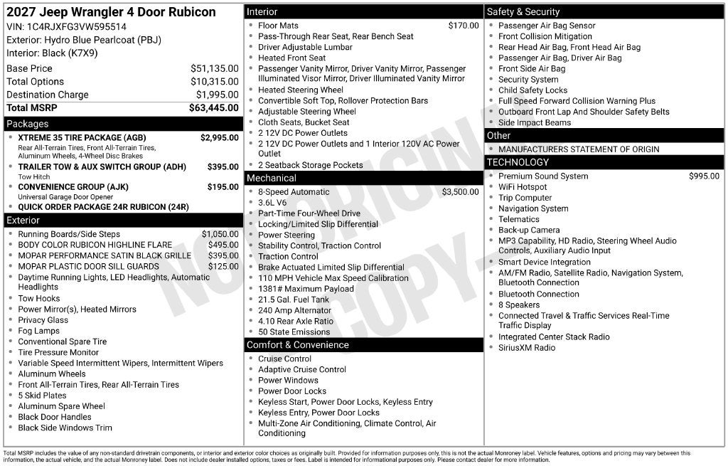 2027 Jeep Wrangler Rubicon