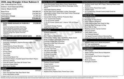 2026 Jeep Wrangler Rubicon X