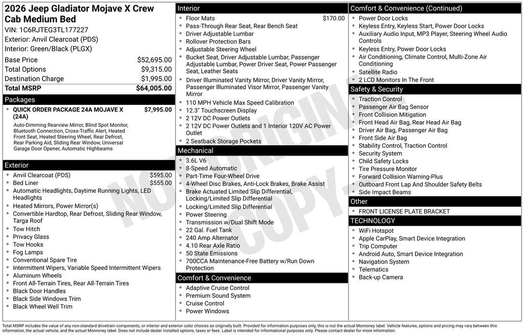 2026 Jeep Gladiator Mojave