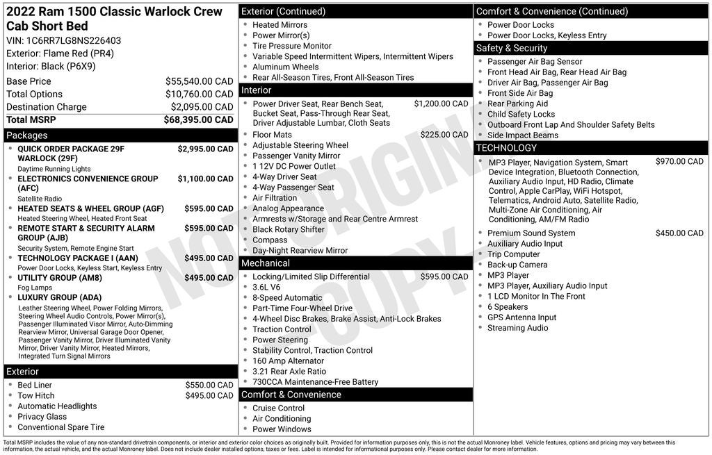 2022 RAM 1500 Classic Warlock