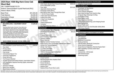 2025 RAM 1500 Big Horn/Lone Star