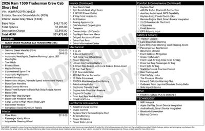 2026 RAM 1500 Tradesman