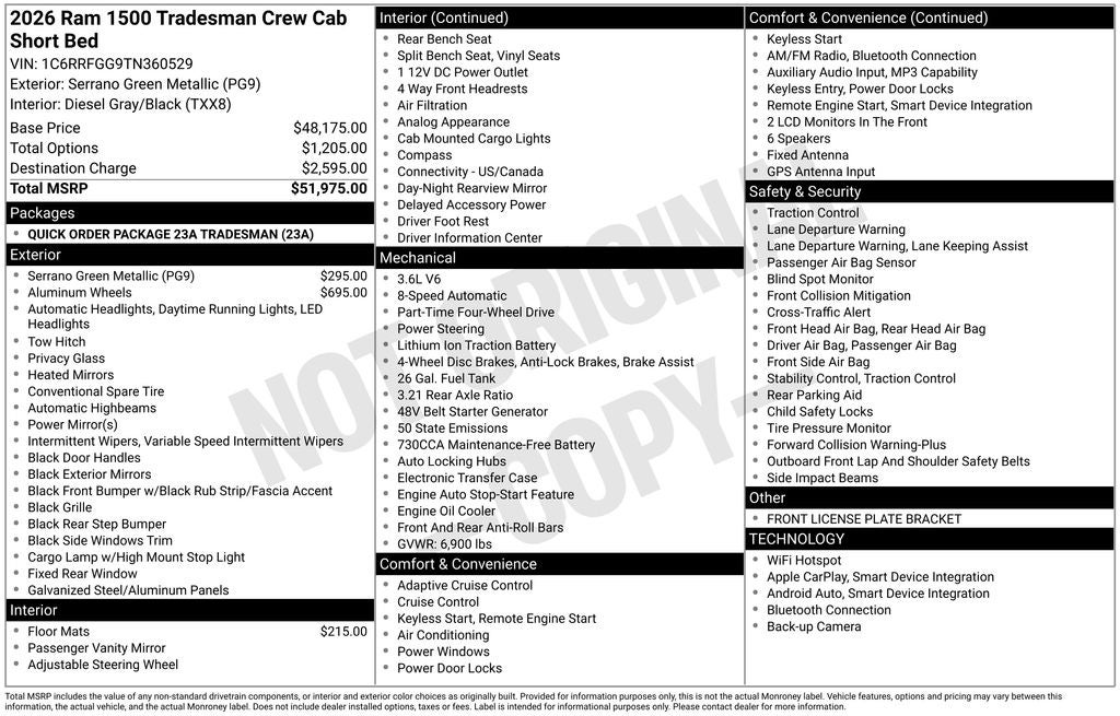 2026 RAM 1500 Tradesman