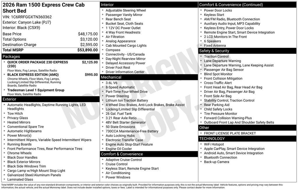 2026 RAM 1500 Express