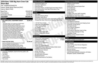 2026 RAM 1500 Big Horn/Lone Star