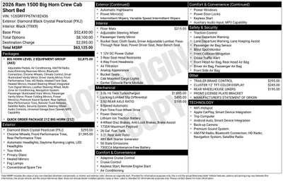 2026 RAM 1500 Big Horn/Lone Star
