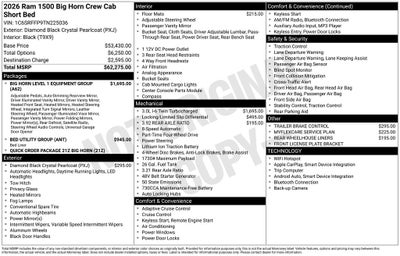 2026 RAM 1500 Big Horn/Lone Star