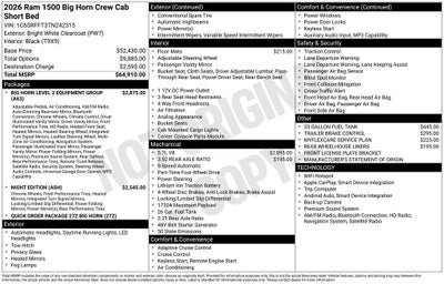 2026 RAM 1500 Big Horn/Lone Star