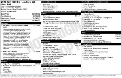 2026 RAM 1500 Big Horn/Lone Star