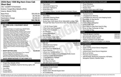 2026 RAM 1500 Big Horn/Lone Star