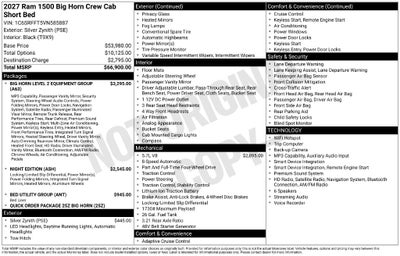 2027 RAM 1500 Big Horn/Lone Star
