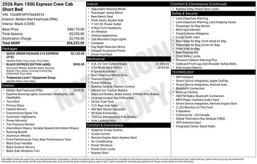 2026 RAM 1500 Express