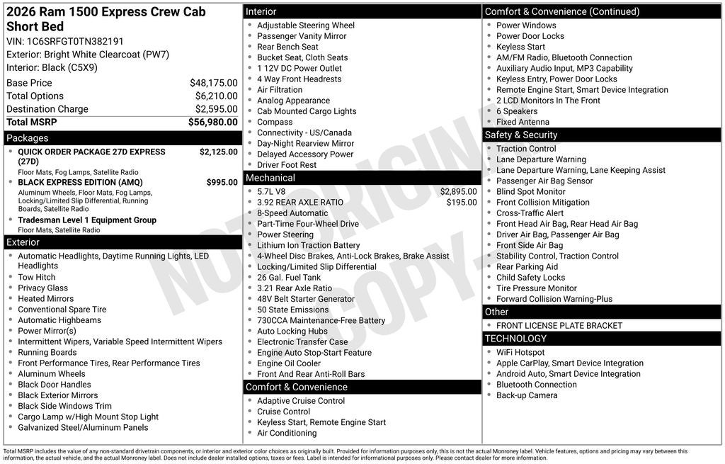2026 RAM 1500 Express