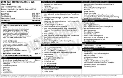 2026 RAM 1500 Limited