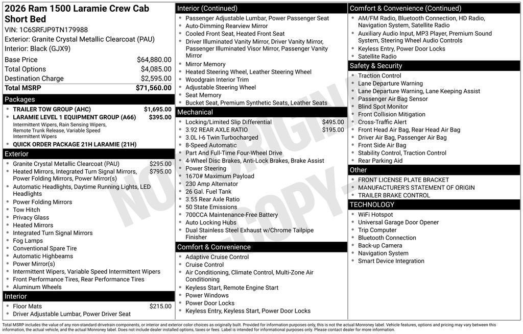 2026 RAM 1500 Laramie