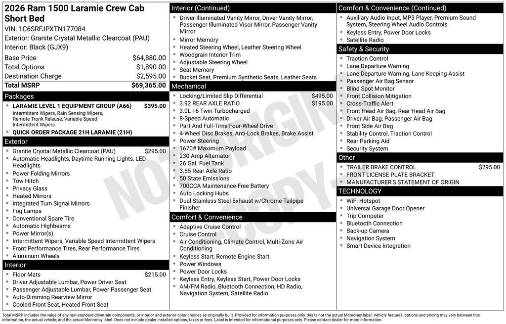 2026 RAM 1500 Laramie