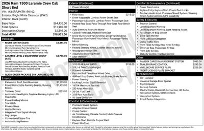 2026 RAM 1500 Laramie