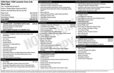 2026 RAM 1500 Laramie