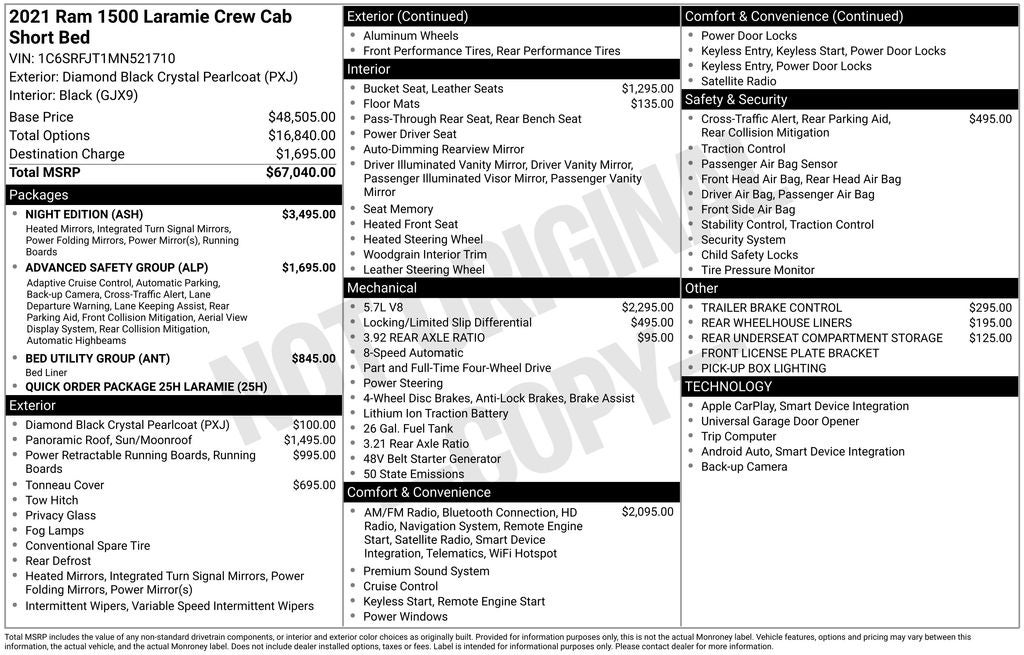2021 RAM 1500 Laramie