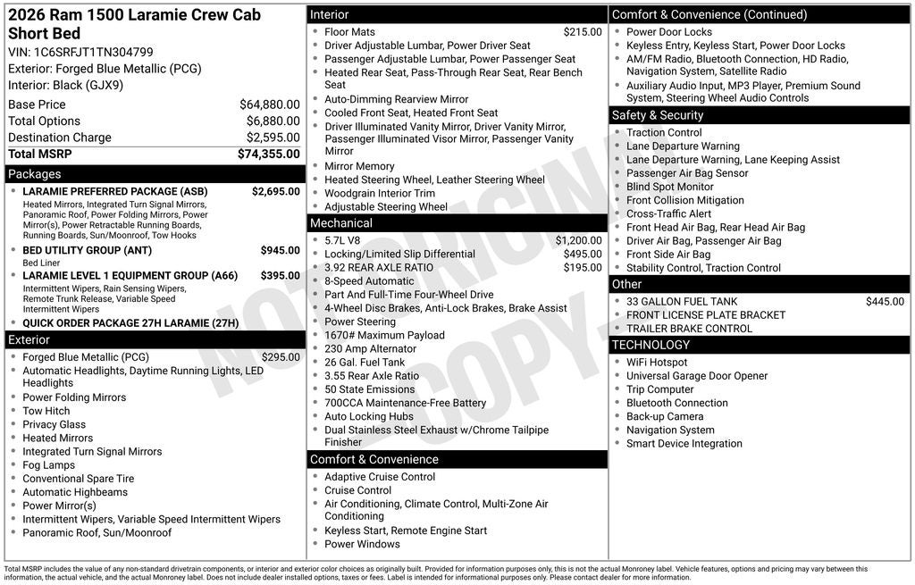 2026 RAM 1500 Laramie